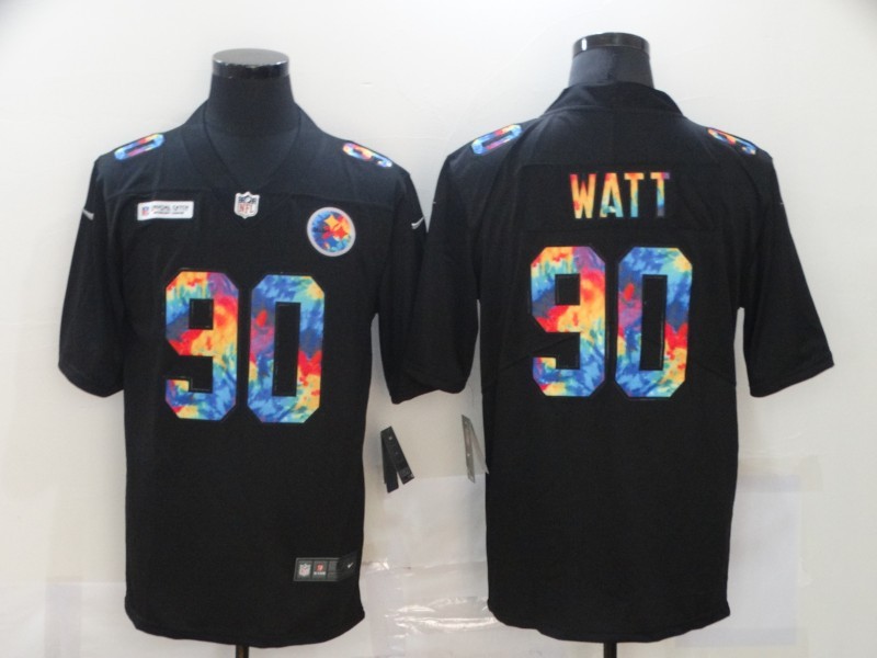 Men's Pittsburgh Steelers #90 T.J. Watt Black Jersey